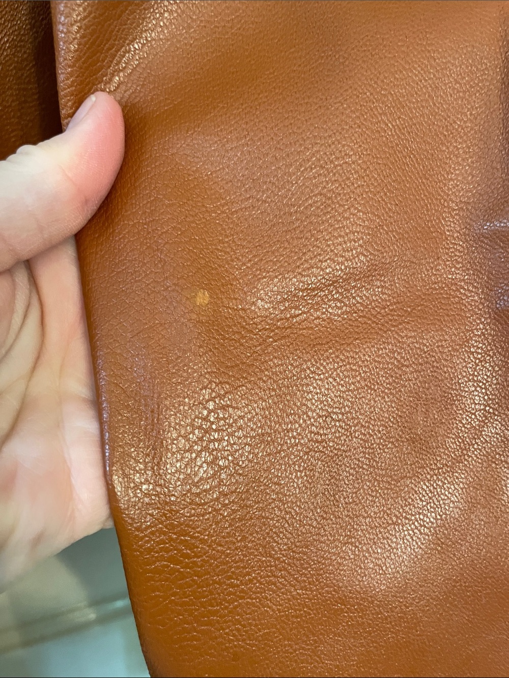 Terry Lewis Classic Luxuries Straight-Leg Leather Pants - Cognac Brown - Picture 5 of 6